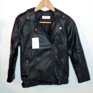 New Girls Black Faux Leather Jacket